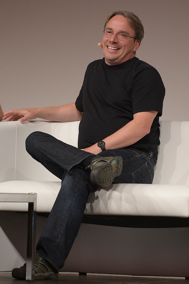 Linus Torvalds während der LinuxCon Europe 2014 in Düsseldorf <br>© Krd CC-BY-SA 4.0