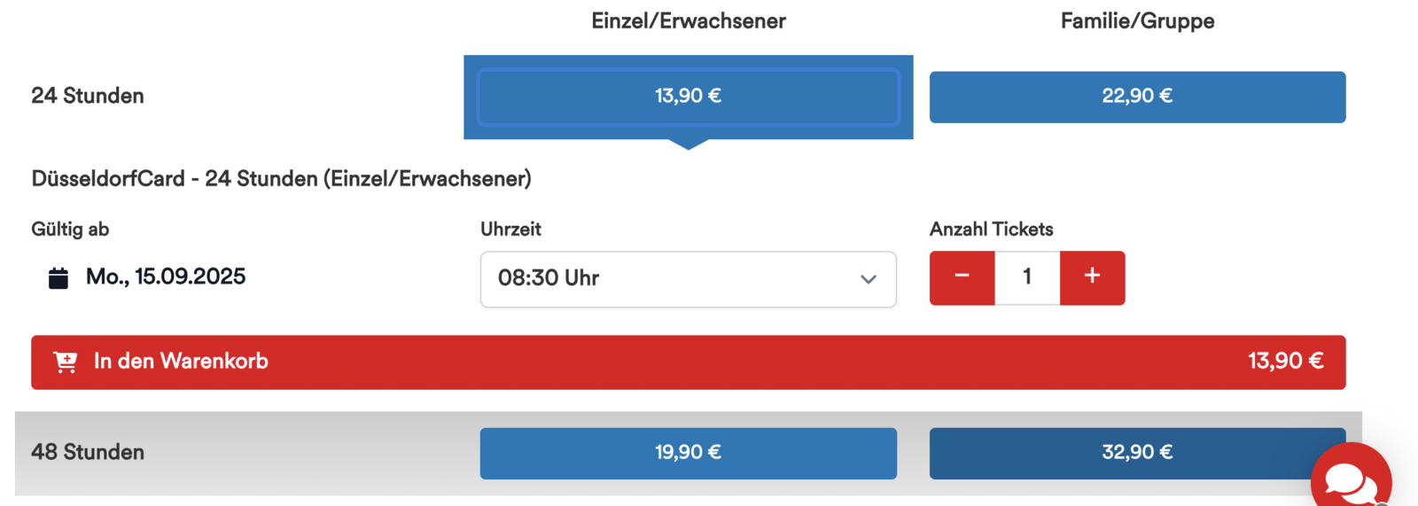 Abb. 5: Interface eines Ticket-Shops. © A. Maier