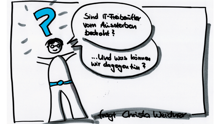 IT-Selbstständigen stellen sich heute viele Fragen. © Christa Weidner
