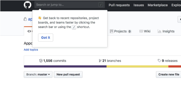 Abb. 8: Hovertext mit Tastenkürzel-Information. Quelle: Github Abb. 8: Hovertext mit Tastenkürzel-Information. Quelle: Github